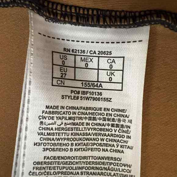 Marciano Women's Black Metallic Neoprene Sleeveless Mini-Dress Pockets - Size 0 - Picture 8 of 9